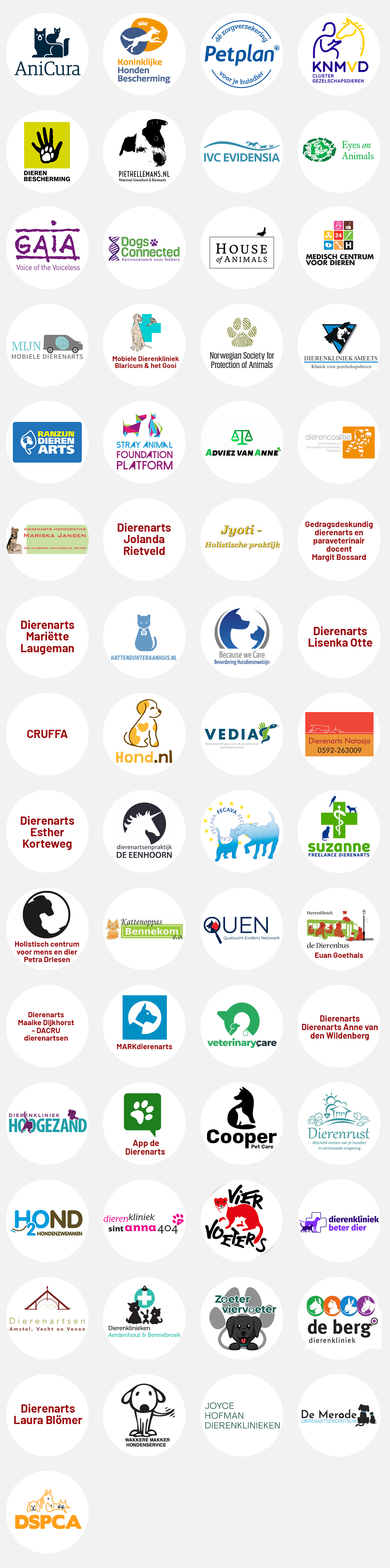 Logo's ondersteunende partijen